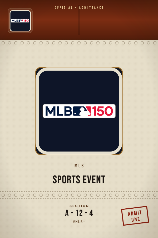 Free Ticket Stub sports poster sample for a Red Sox vs Yankees MLB fixture